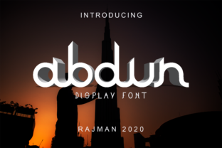 Abdun: A Futuristic Display Font for Bold Editorial Design