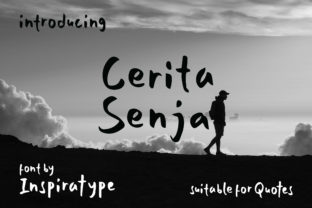 Cerita Senja: A Handwritten Display Font for Creative Branding