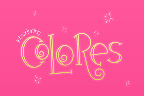 Colores: A Romantic Display Font for Branding and Design