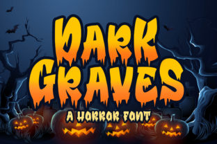 Dark Graves Font for Spooky Design and Display Projects