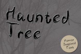 Haunted Tree Font for Halloween Branding and Creepy Design Projects