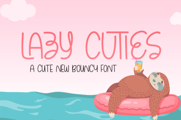 Lazy Cuties: A Playful Display Font for Editorial Design